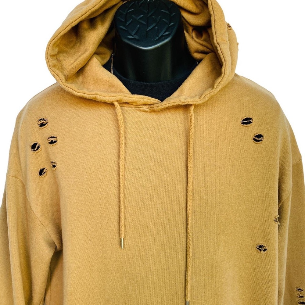 Distressed Tan Hoodie